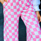 (Pre order/9.25)Checked High Waist Wide Leg Pants