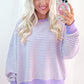 Cozy Striped Oversized Sweatshirt