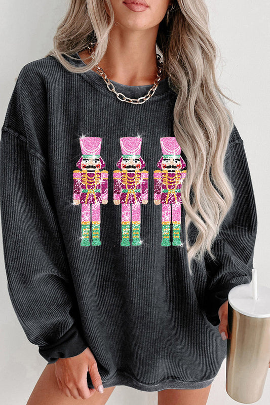 Christmas Sequined Nutcrackers Sweatshirt