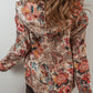 Paisley Floral Sherpa Lined Hooded Jacket