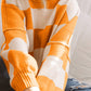 Checkered Bishop Sleeve Sweater