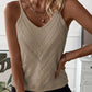 Pointelle Knit Spaghetti Straps Sweater Vest