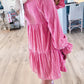 (Pre order 10.18)Flounce Sleeve Ruffled Velvet Mini Dress