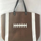 Rugby Pattern Canvas Large Tote Bag