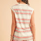 Western Striped Casual Tank 2pcs Set