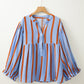 Stripe Button up Loose Shirt