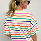 Stripe Dropped Boxy Fit Knitted Top