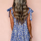 Floral Knotted Straps Tiered Babydoll Dress