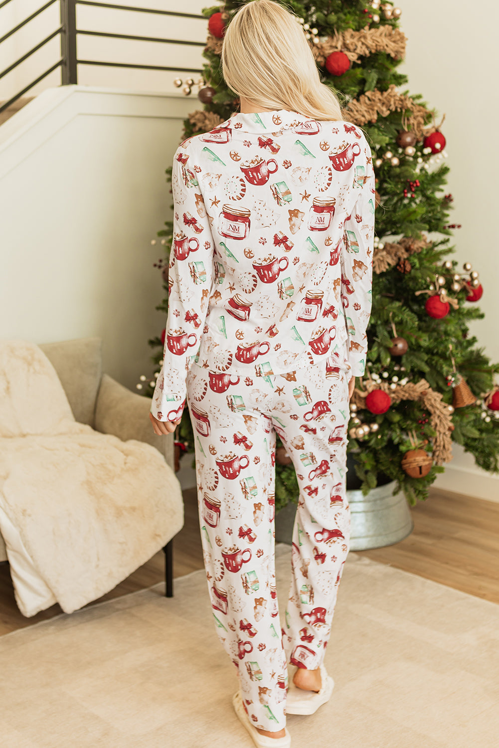 Christmas Pattern Pajama Set