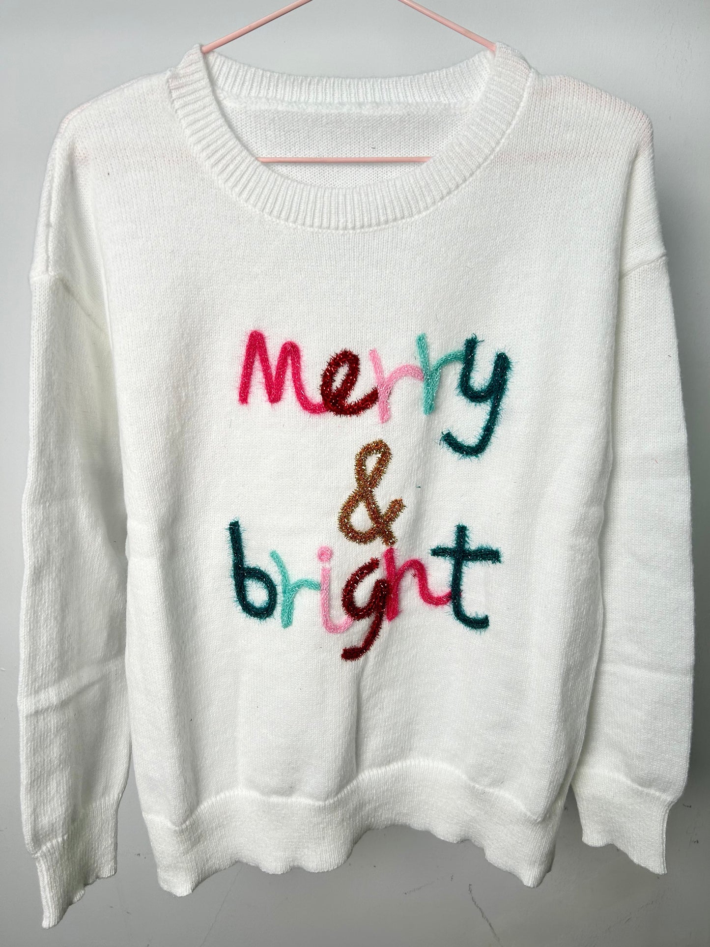 Christmas Glitter Yarn Sweater