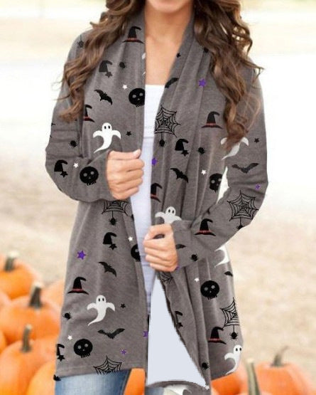 Halloween Print Cardigan