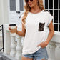 Leopard Print Pocket T-shirt