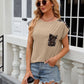 Leopard Print Pocket T-shirt