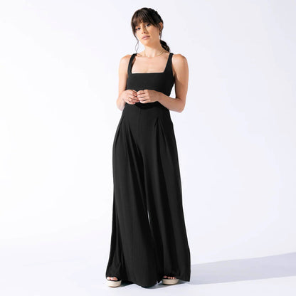 Elastic high waist jumpsuit