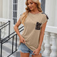 Leopard Print Pocket T-shirt