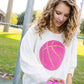 Sequin Basketball Patch Sweatshirt