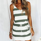 Suspender Stripe Pocket Dress