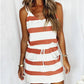 Suspender Stripe Pocket Dress