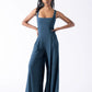 Elastic high waist jumpsuit