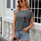 Leopard Print Pocket T-shirt