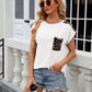 Leopard Print Pocket T-shirt