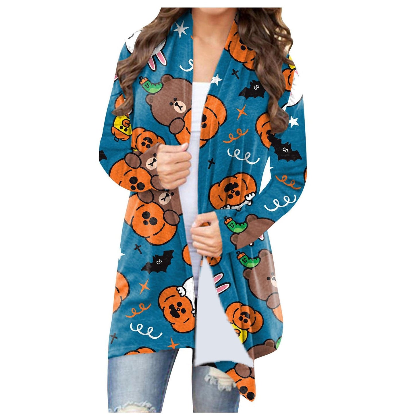 Halloween Print Cardigan