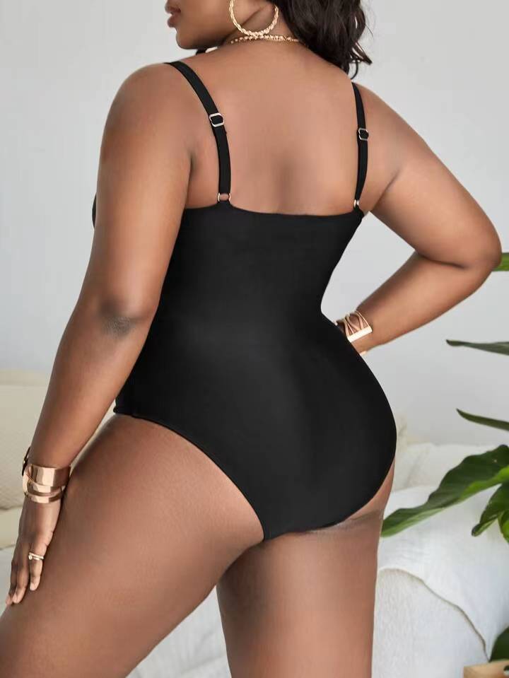 Plus Size One Piece Hollow Swimsuit