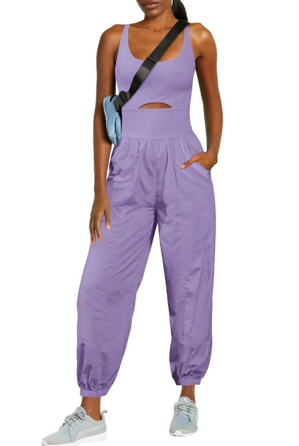 Camisole Tracksuit Jumpsuit with Pockets