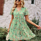 Floral V-neck Dress-6 Colors