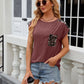 Leopard Print Pocket T-shirt