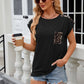 Leopard Print Pocket T-shirt