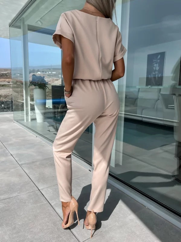 Elegant Solid Color Jumpsuit