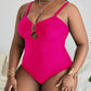 Plus Size One Piece Hollow Swimsuit