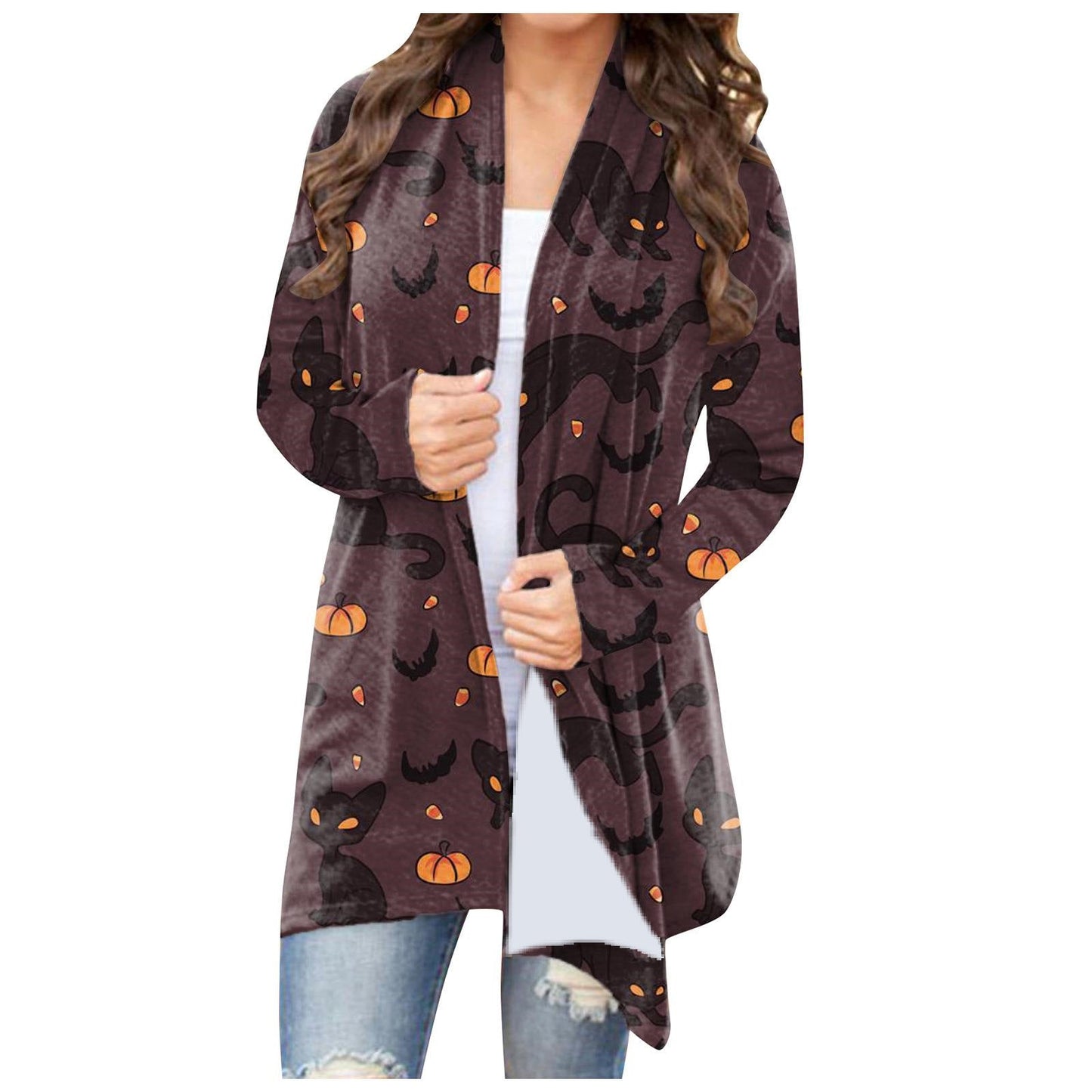 Halloween Print Cardigan