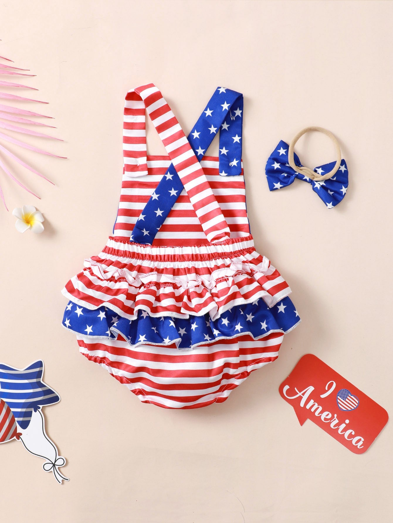 Independence Day Print Romper