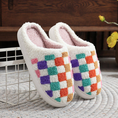 Rainbow Checkered Slippers