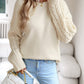 Crew Neck Textured Cozy Sweater