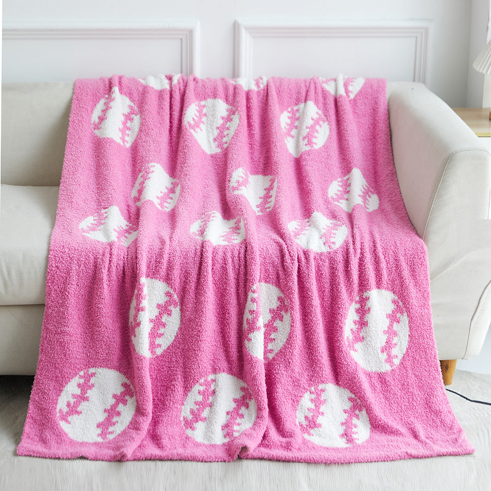 Baseball Half Fleece Blanket