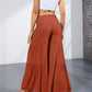 Boho Strappy Elastic Waist Wide Leg Pants