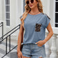 Leopard Print Pocket T-shirt