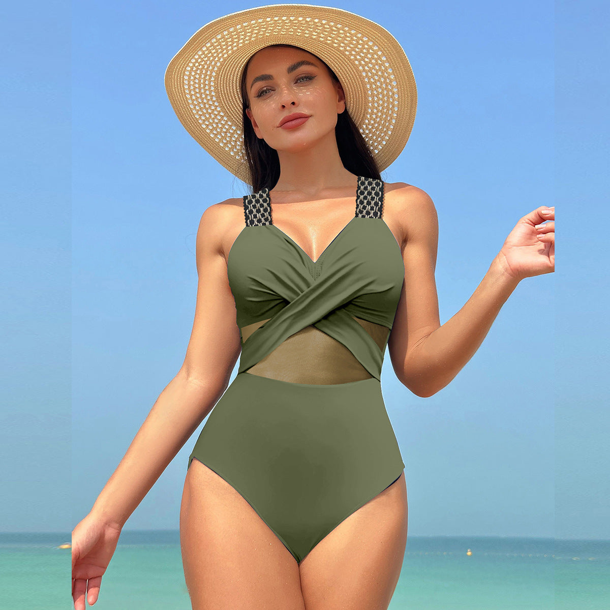 Solid One Piece Bikini