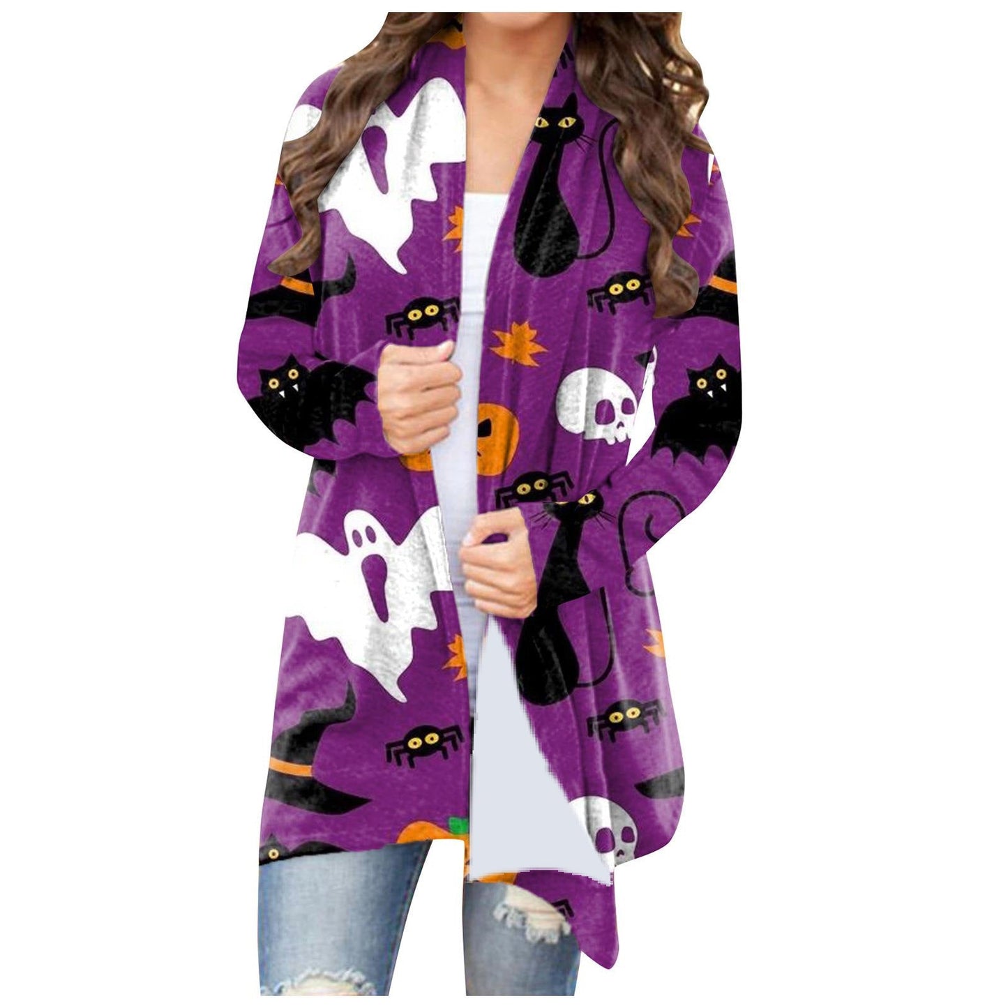 Halloween Print Cardigan