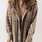 Thickened Flannel Plaid Hoodie Jacket