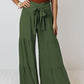 Boho Strappy Elastic Waist Wide Leg Pants