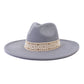 Flat Brim Straight Brim Jazz Hat