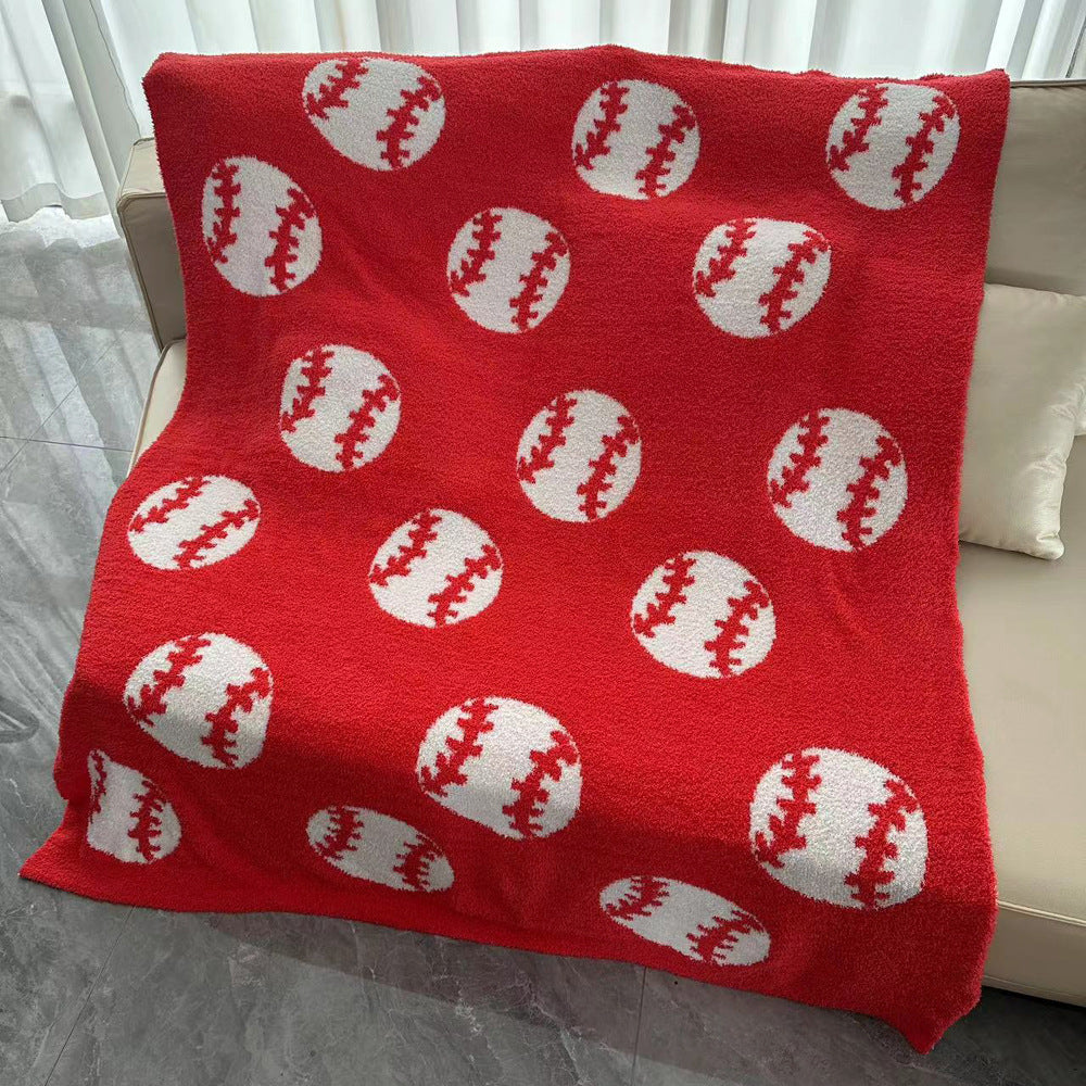 Baseball Half Fleece Blanket