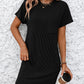 Ribbed Short Sleeve Pocket Dress-8 Colors