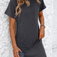 Ribbed Short Sleeve Pocket Dress-8 Colors