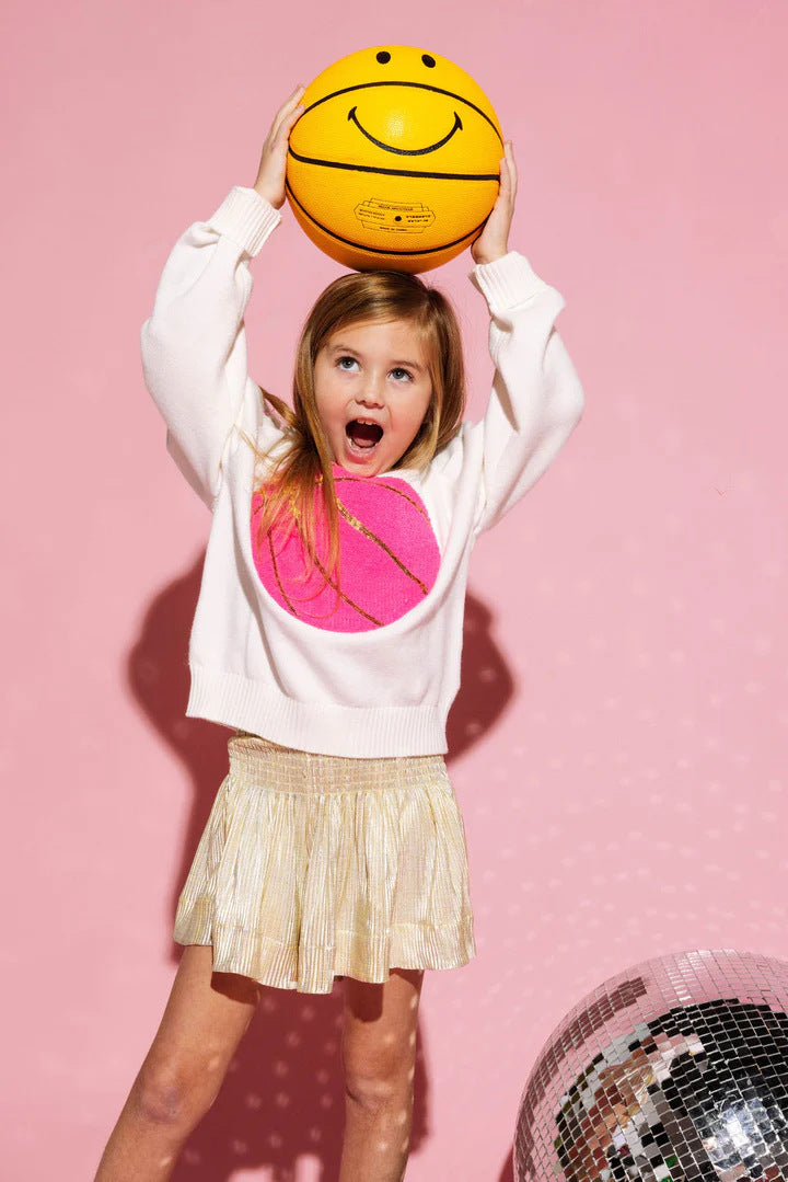 Sequin Basketball Patch Sweatshirt