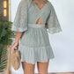 Lace Patchwork Bat Sleeve Dress